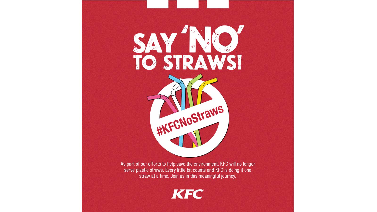 KFC Malta adopts a No Straws Policy 